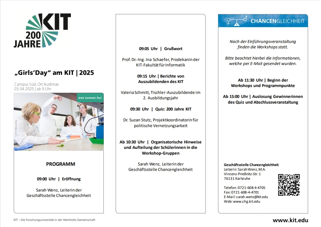 Girls'Day Programm Campus Süd