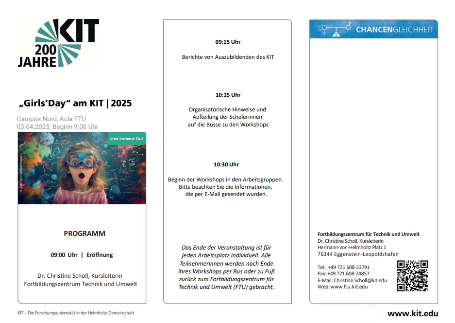 Girls'Day Programm Campus Nord